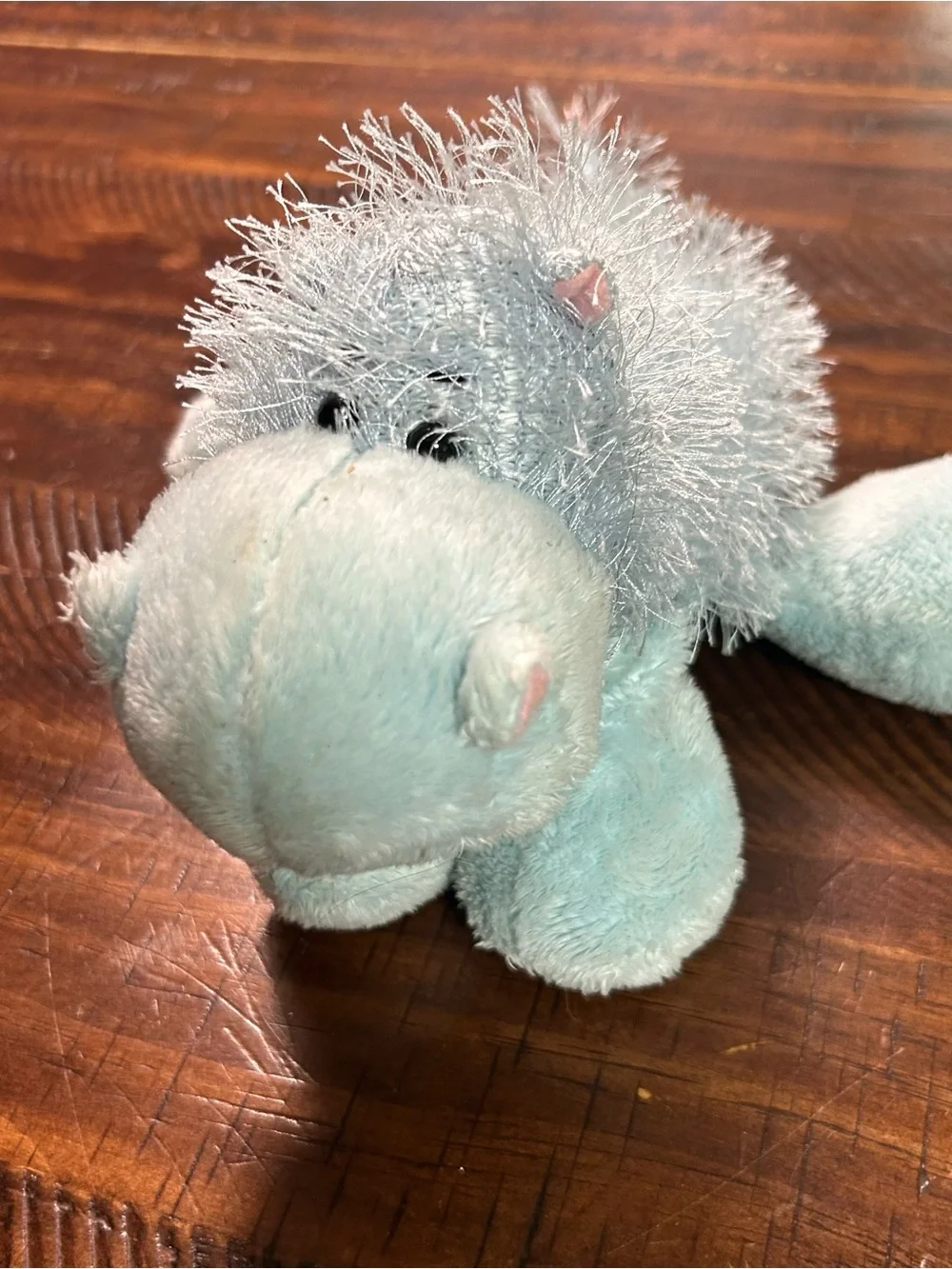Ganz Webkinz Blue Hippo Fuzzy Plush Stuffed Animal Toy No Code HM009